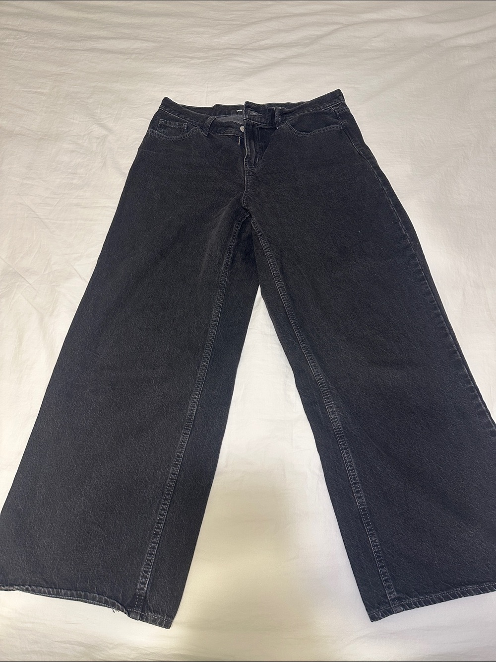 Women's Black Old Navy WOW BAGGY Wide-Leg Jeans